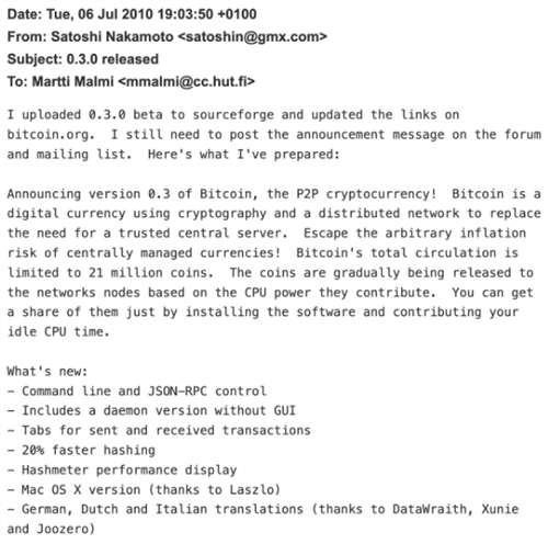 中本聪电子邮件揭示早期比特币知识宝库