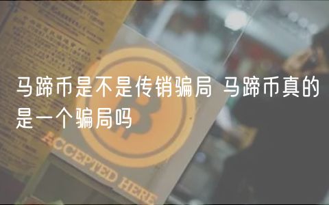 马蹄币是不是传销骗局 马蹄币真的是一个骗局吗
